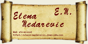 Elena Medarević vizit kartica